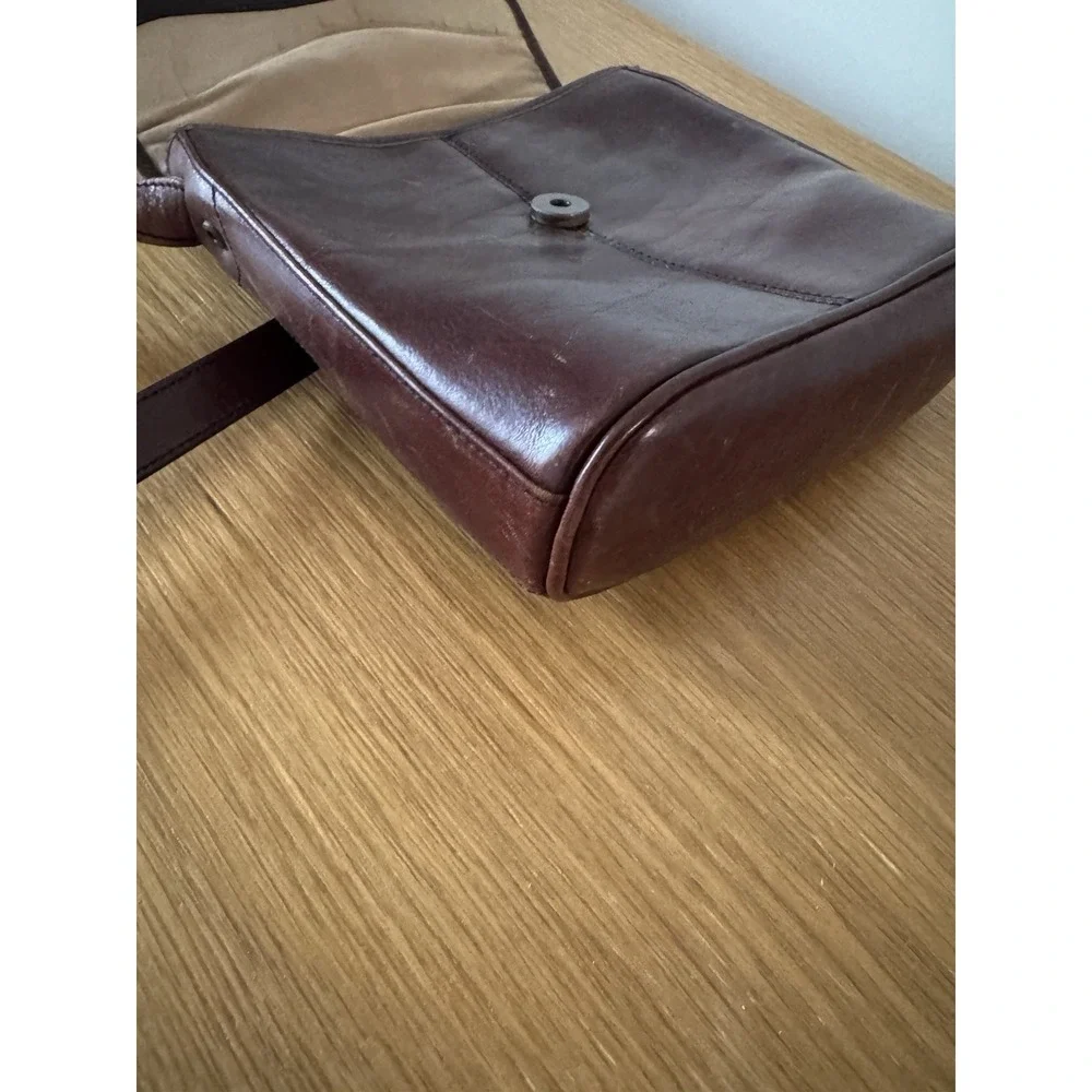 Vintage‎ Oroton Crossbody Bag Cowhide Leather Brown Made In Australia